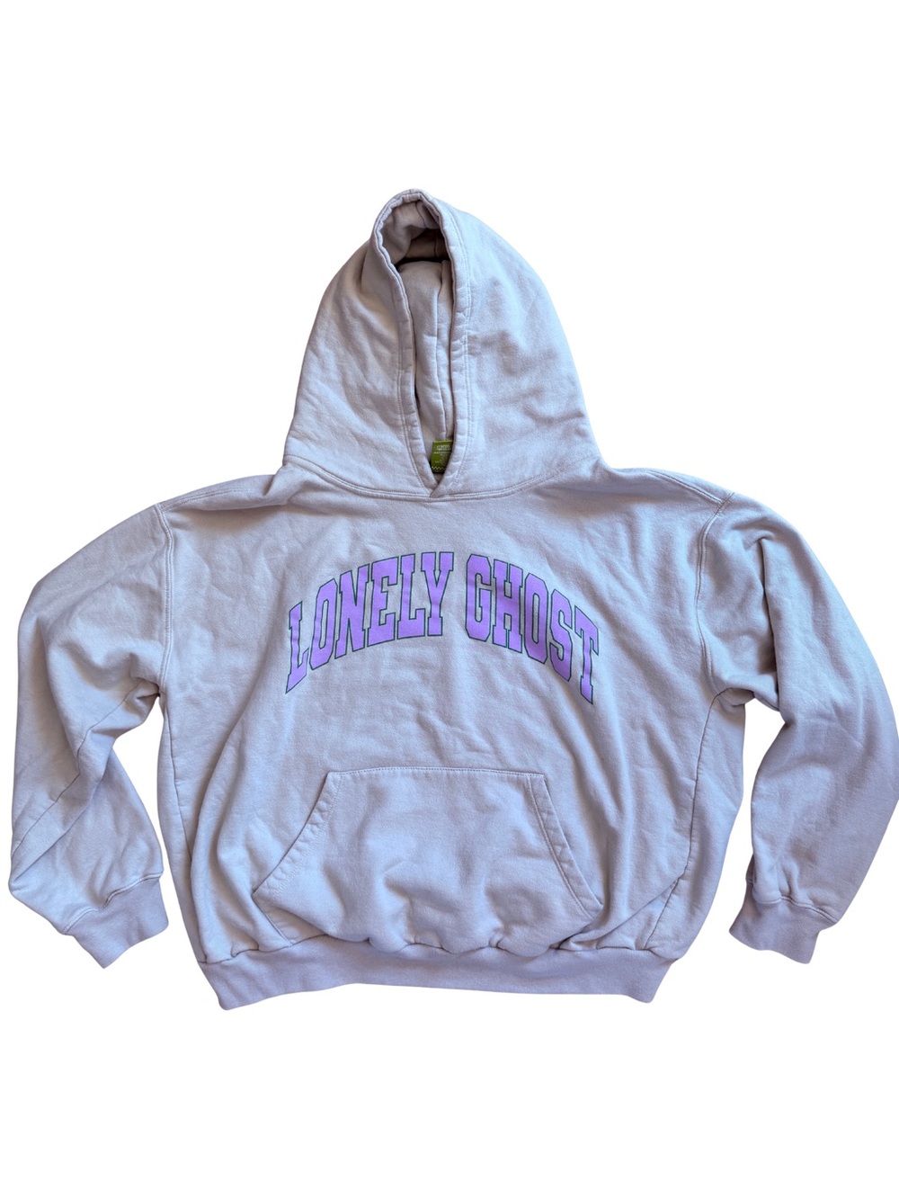 Lonely Ghost Beige Hoodie Purple Lavender XL